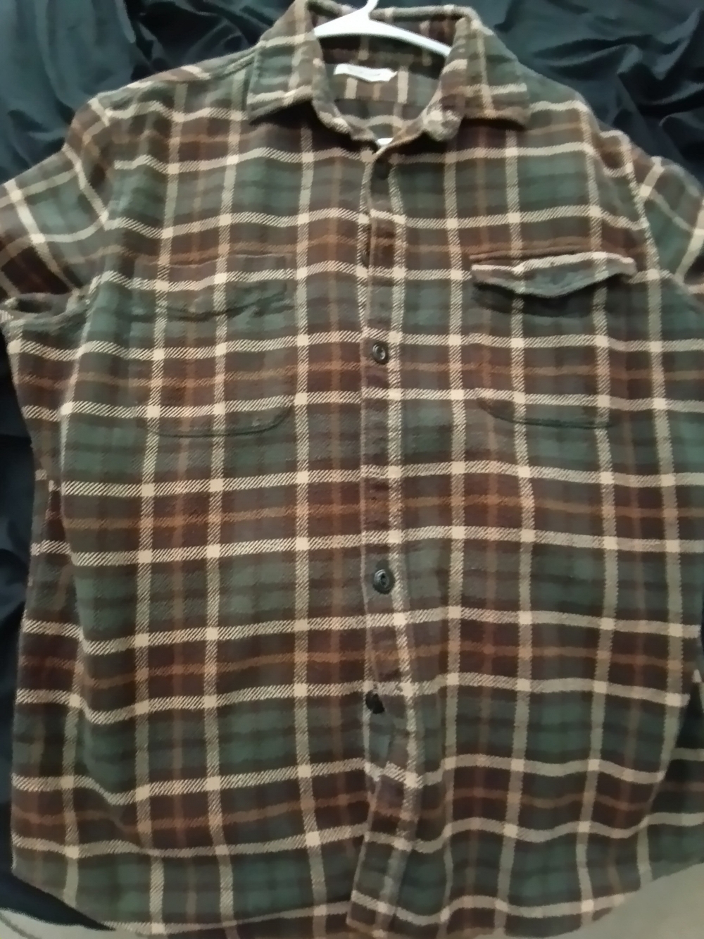 Taylor Stitch Men's Large like New Green and Brown Plaid Flannel Workshirt